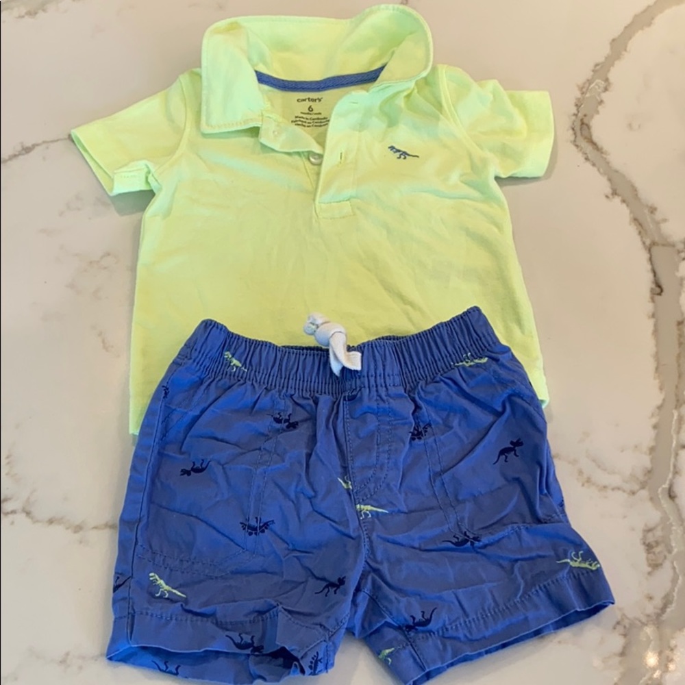 6month Polo Shirt& Matching Shorts